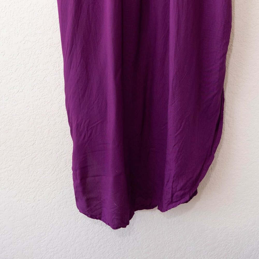 Swimsuits For All Purple Rayon Dress Womens 10/12 Sleeveless V Neck Cover Up - Picture 6 of 14
